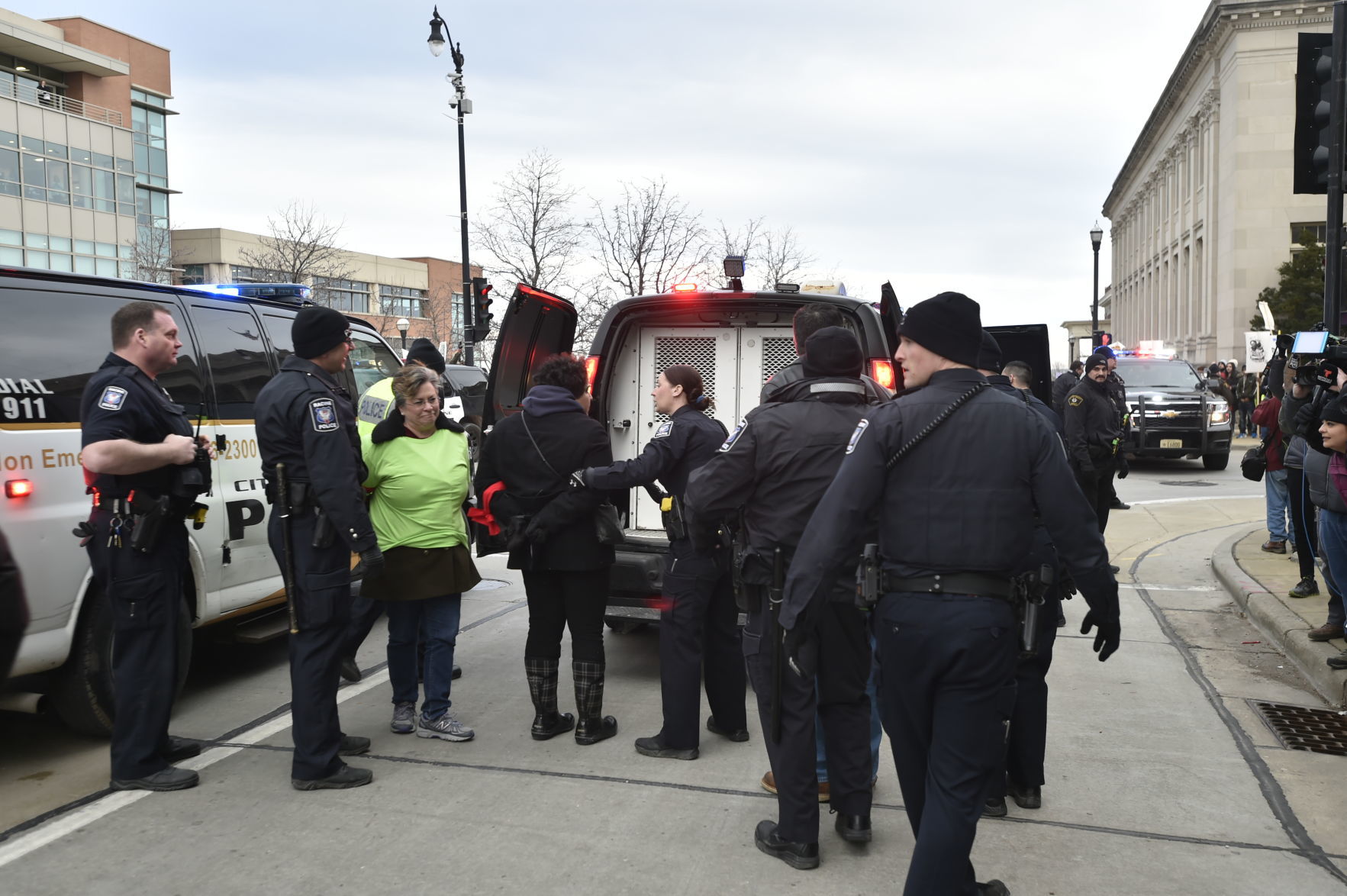 Cathy Myers arrested at DACA protest